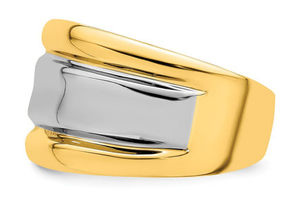 14k Yellow & Rhodium Rings Style R907 - Classique Jewelry Inc.