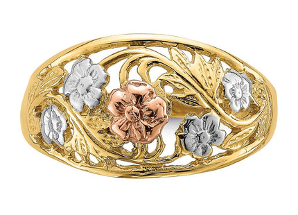 14k Tri-Color Rings Style R923 - Classique Jewelry Inc.