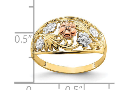 14k Tri-Color Rings Style R923 - Classique Jewelry Inc.