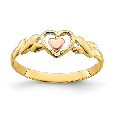14K gold heart ring
