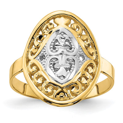 14K gold oval ring
