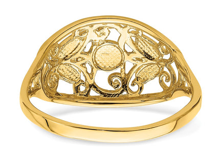 14k Yellow & Rhodium Rings Style R939 - Classique Jewelry Inc.