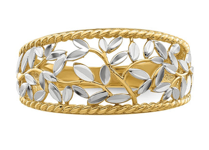 14k Yellow & Rhodium Rings Style R945 - Classique Jewelry Inc.