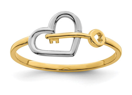 14k Yellow & Rhodium Rings Style R948 - Classique Jewelry Inc.