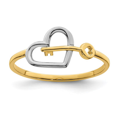 14K gold heart ring