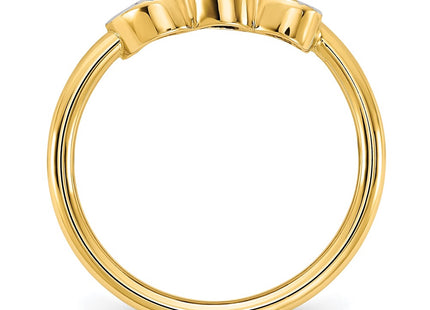 14k Yellow & Rhodium Rings Style R953 - Classique Jewelry Inc.