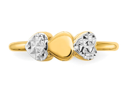 14k Yellow & Rhodium Rings Style R953 - Classique Jewelry Inc.