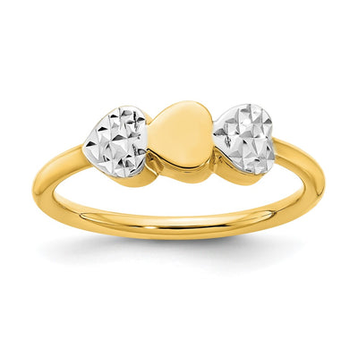 14K gold heart ring