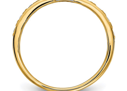 14k Yellow & Rhodium Rings Style R954 - Classique Jewelry Inc.