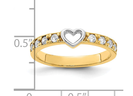 14k Yellow & Rhodium Rings Style R954 - Classique Jewelry Inc.