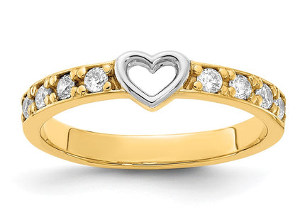 14k Yellow & Rhodium Rings Style R954 - Classique Jewelry Inc.