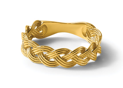 14k Polished Fancy Braided Size 7 Ring