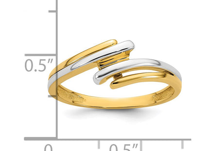 14k Yellow & Rhodium Rings Style R978 - Classique Jewelry Inc.