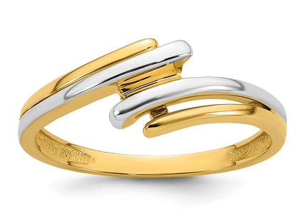 14k Yellow & Rhodium Rings Style R978 - Classique Jewelry Inc.