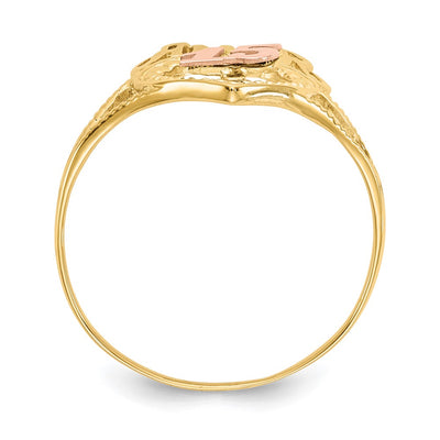 14K Two-Tone Amor 15 Heart Ring