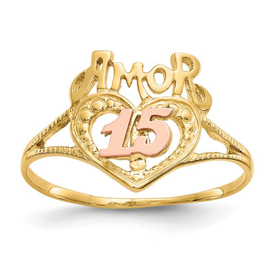 14K gold heart ring