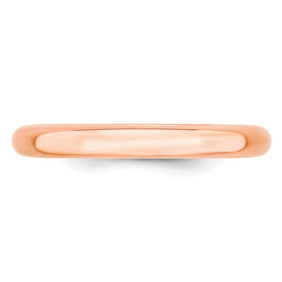14K Rose Gold Standard Comfort Fit Wedding Band Size 7