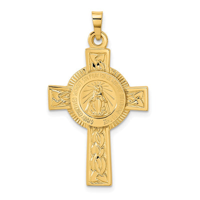 14K gold miraculous medal pendant