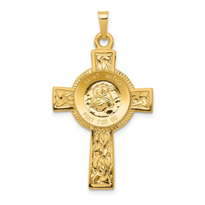 14K gold cross pendant