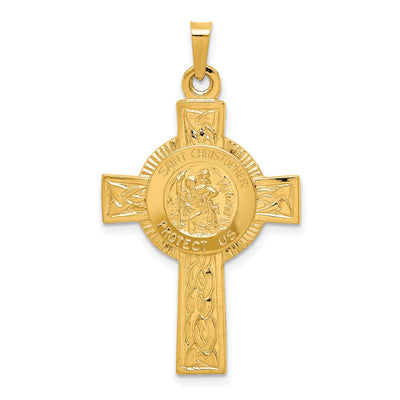 14K gold cross pendant