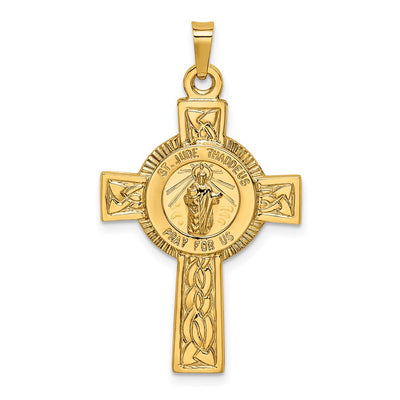 14K gold cross pendant