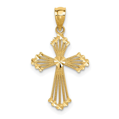 14K gold cross pendant