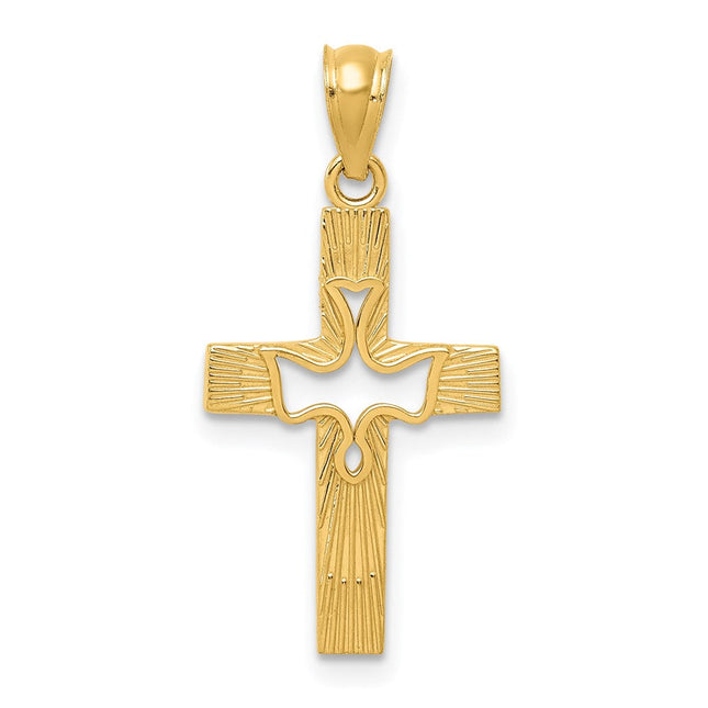 14K gold cross pendant