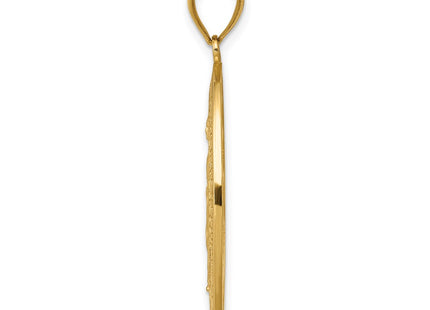 14K gold miraculous medal pendant, alternate view