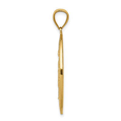 14K Miraculous Medal Pendant, 38 x 20.5mm