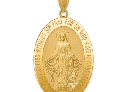 14K gold miraculous medal pendant