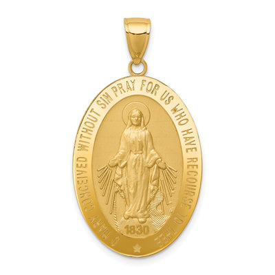 14K gold miraculous medal pendant