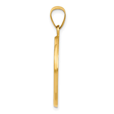 14K Saint Christopher Medal Hollow Pendant, 32 x 22.75mm