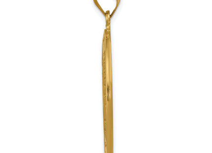 14k Saint Christopher Medal Hollow Pendant, 37 x 21mm