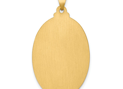14k Saint Christopher Medal Hollow Pendant, 37 x 21mm