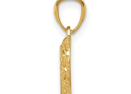 14k Yellow & Rhodium Pendants Style REL158 - Classique Jewelry Inc.