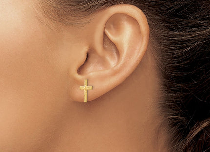 14k Yellow Gold Earrings Style REL171 - Classique Jewelry Inc.