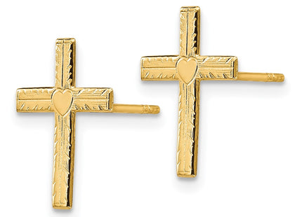 14k Yellow Gold Earrings Style REL175 - Classique Jewelry Inc.