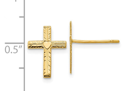 14k Yellow Gold Earrings Style REL175 - Classique Jewelry Inc.