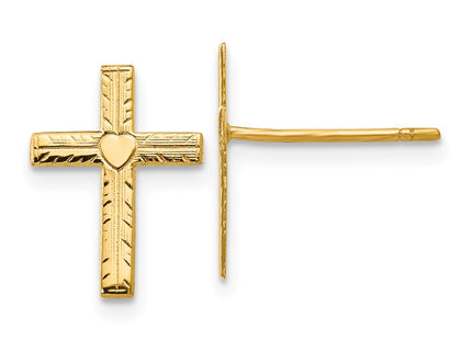 14k Yellow Gold Earrings Style REL175 - Classique Jewelry Inc.