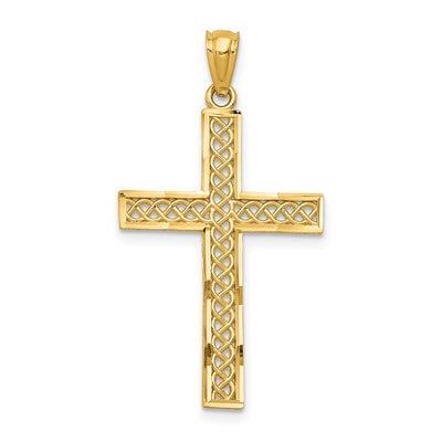 14K gold cross pendant
