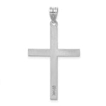 14K White Gold Engravable Cross Charm view