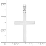 14K White Gold Engravable Cross Charm view