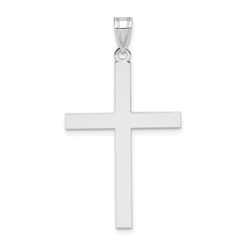 14K white gold cross charm