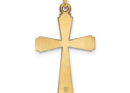 14K gold cross charm, another view