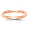 14k Rose Gold Half Round Band Size 4.5