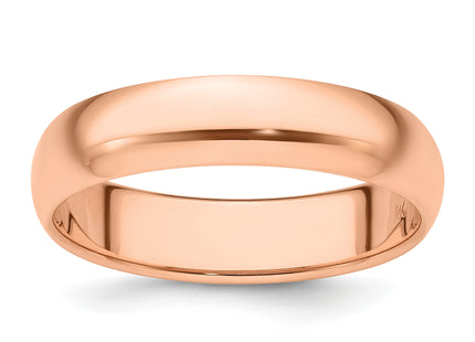 14K rose gold wedding band, alternate view