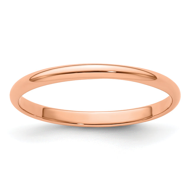 14K rose gold wedding band