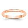 14k Rose Gold LTW Half Round Band Size 9.5