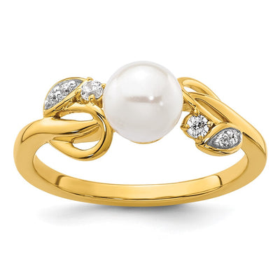 14K gold diamond ring
