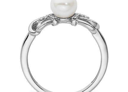 14K white gold diamond ring, alternate view